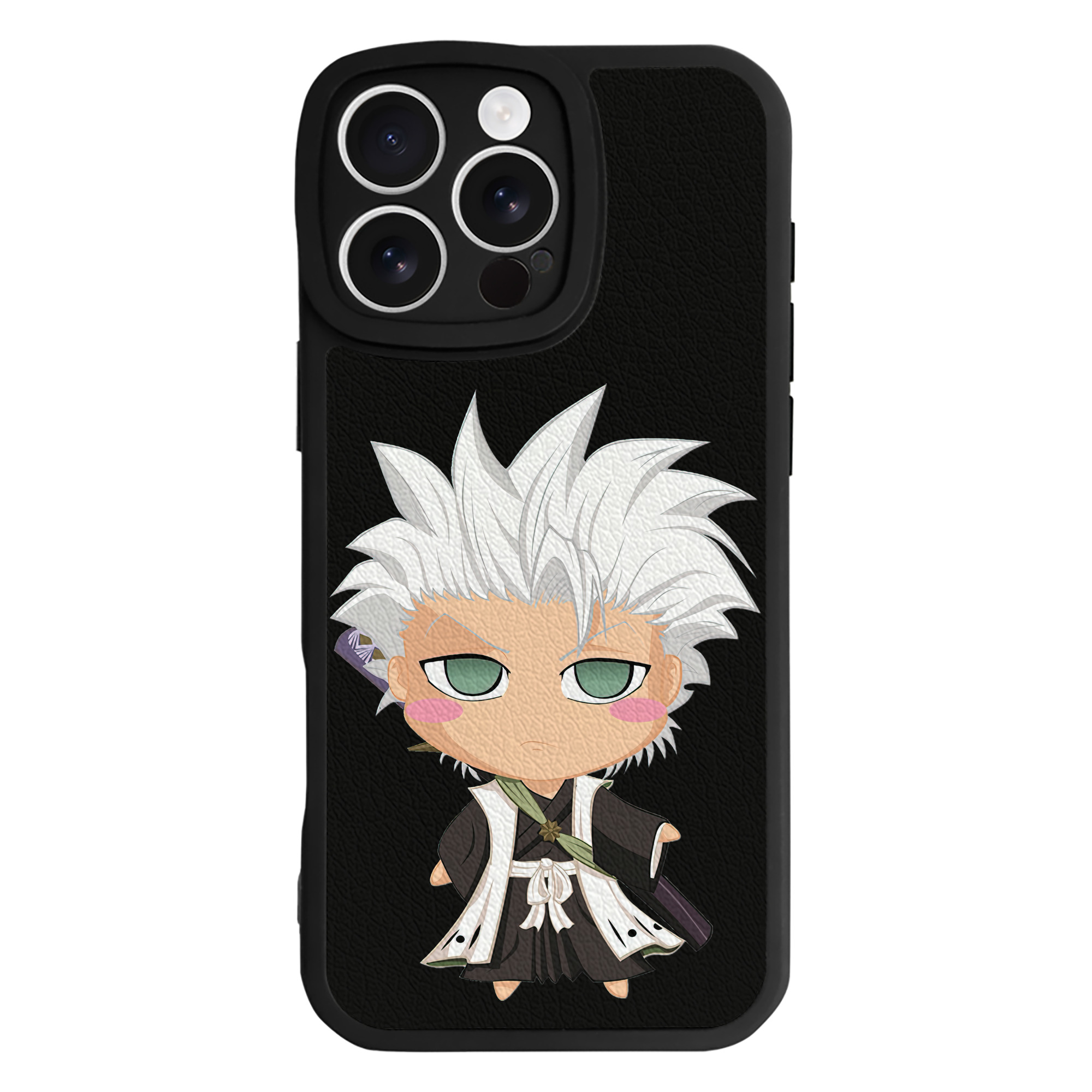 （画像用） ブリーチ 日番谷冬獅郎（ひつがや とうしろう） BLEACH Hitsugaya Toushirou 【iPhone 16シリーズ対応】シリコンスマホケース（レザー調） 材質：シリコン